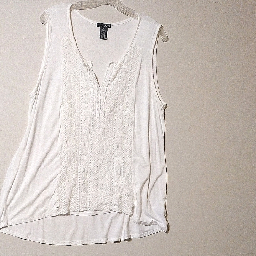White Sleeveless Top